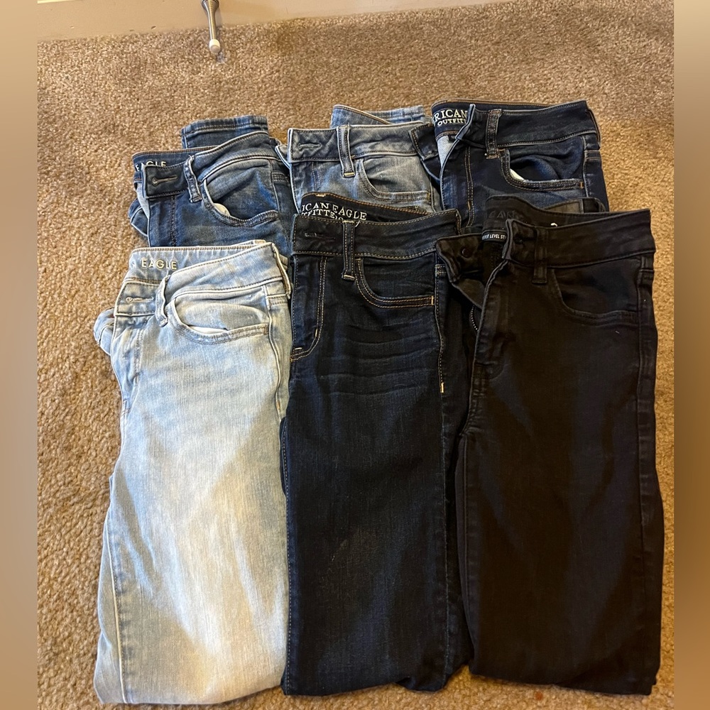 6 Pairs of American Eagle Jeans